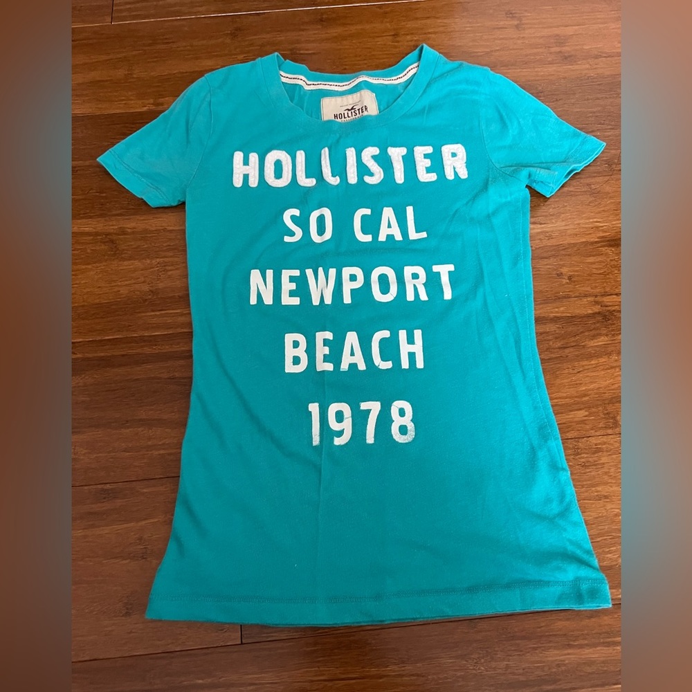 Women Blue Green Hollister Co Tshirt Size XS